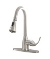 1 HANDLE PULL-DOWN SPRAYER KITCHEN FAUCET - 803 BRUSHED NICKEL