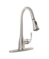 1 HANDLE PULL-DOWN SPRAYER KITCHEN FAUCET - 803 BRUSHED NICKEL